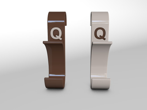 Letter Q 3D Printed Towel Hook Wall Hanger 3Dプリントモデル