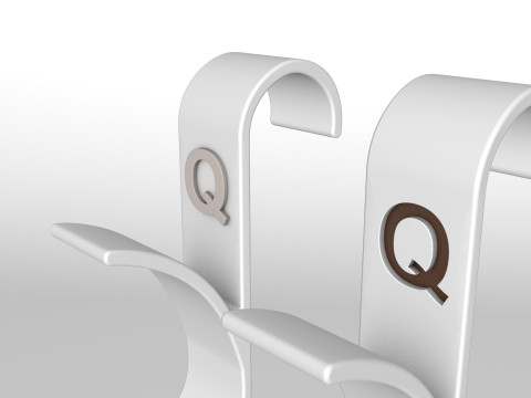 Letter Q 3D Printed Towel Hook Wall Hanger 3Dプリントモデル