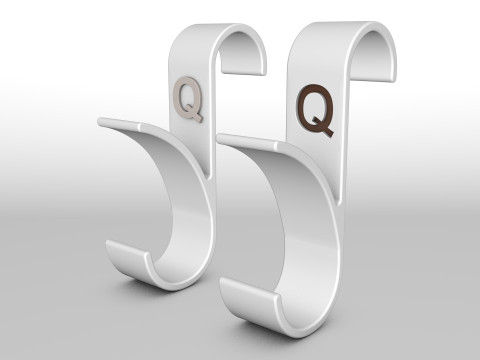 Letter Q 3D Printed Towel Hook Wall Hanger 3Dプリントモデル