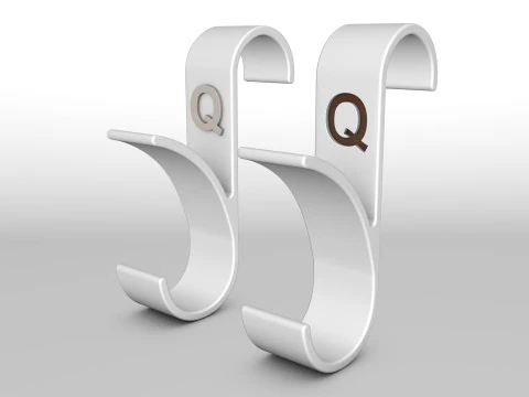 Letter Q 3D Printed Towel Hook Wall Hanger 3D Print Model