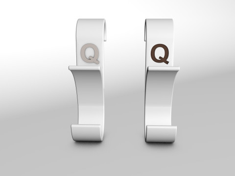 Letter Q 3D Printed Towel Hook Wall Hanger 3Dプリントモデル