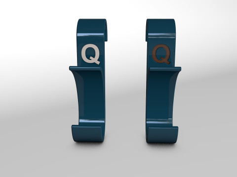 Letter Q 3D Printed Towel Hook Wall Hanger 3Dプリントモデル