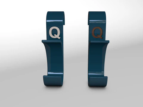 Letter Q 3D Printed Towel Hook Wall Hanger 3D Print Model