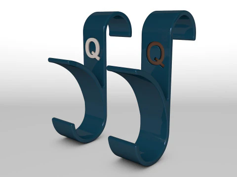 Letter Q 3D Printed Towel Hook Wall Hanger 3D Print Model