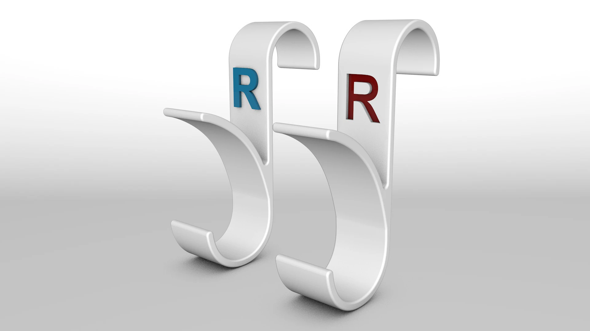 Modello di stampa 3D del bagno appendiabiti lettera R Modello di stampa 3D Modello di stampa 3D .c4d .max .obj .3ds .fbx .stl .blend