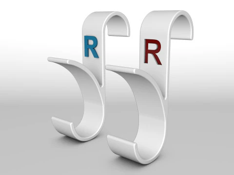 행거 욕실 3D 인쇄 모델 문자 R 3D 인쇄 모델 3D 프린트 모델