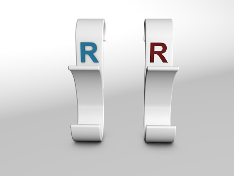 Hanger Bathroom 3D print model letter R 3D print model 3D Baskı Modeli