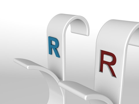 Hanger Bathroom 3D print model letter R 3D print model 3D Baskı Modeli