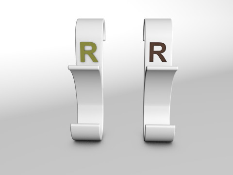 Hanger Bathroom 3D print model letter R 3D print model 3D Baskı Modeli