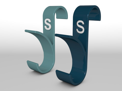 Hanger Bathroom 3D print model letter S 3D print model 3D Принт Модель