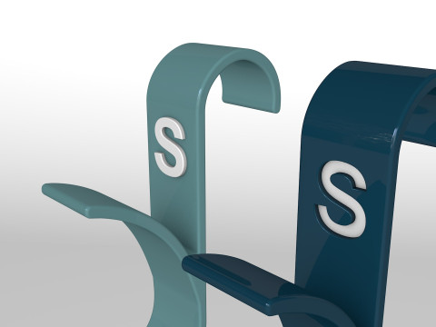 Hanger Bathroom 3D print model letter S 3D print model 3D-printmodel