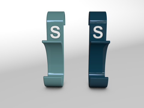 Hanger Bathroom 3D print model letter S 3D print model 3D-printmodel