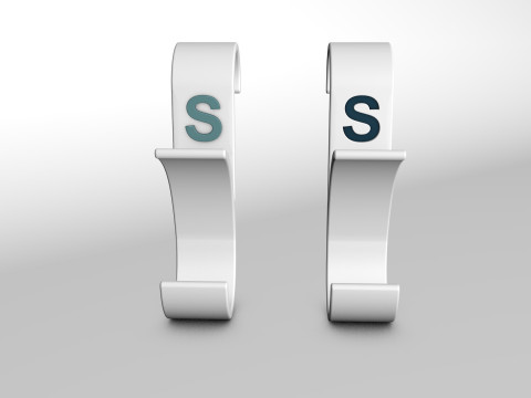 Hanger Bathroom 3D print model letter S 3D print model 3D-printmodel