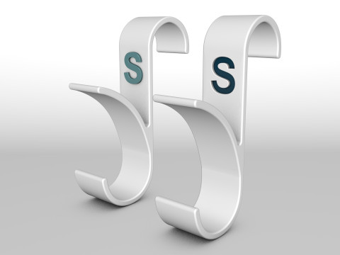 Hanger Bathroom 3D print model letter S 3D print model 3D-printmodel