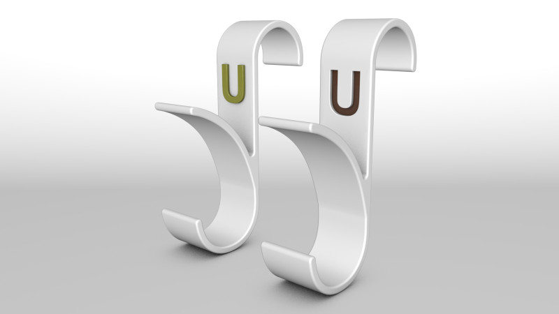 Hanger Bathroom 3D print model letter U 3D print model Modelo de impresión 3D .c4d .max .obj .3ds .fbx .stl .blend