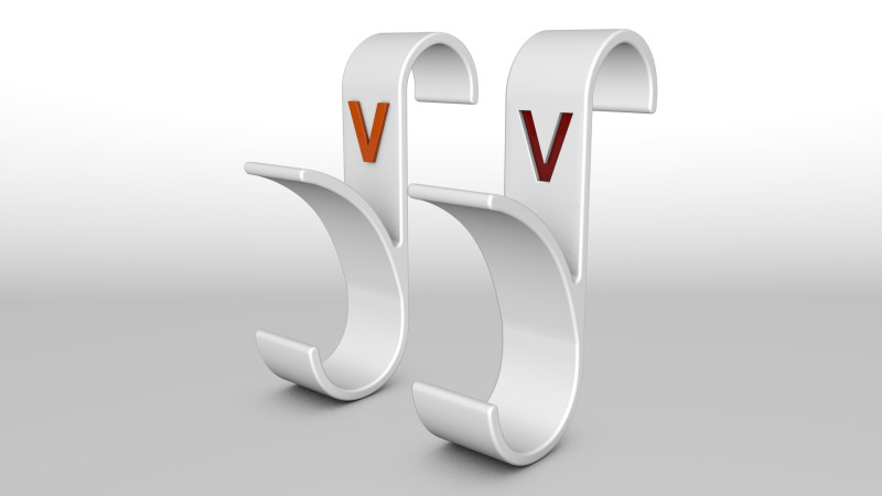 Hanger Bathroom 3D print model letter V 3D print model Model Cetak 3D .c4d .max .obj .3ds .fbx .stl .blend