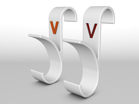 Hanger Bathroom 3D print model letter V 3D print model 3D Принт Модель