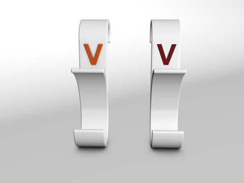 Hanger Bathroom 3D print model letter V 3D print model Model Cetak 3D