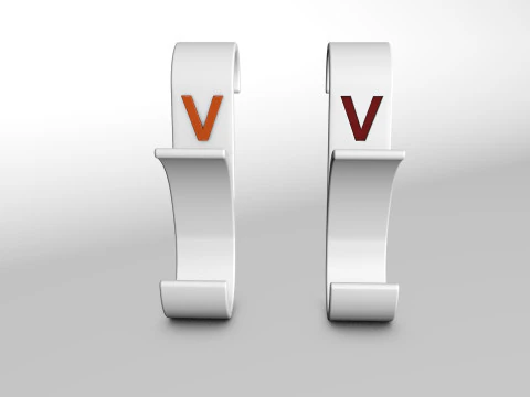 Hanger Bathroom 3D print model letter V 3D print model 3D Print Model