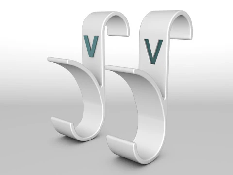 Hanger Bathroom 3D print model letter V 3D print model 3D Print Model