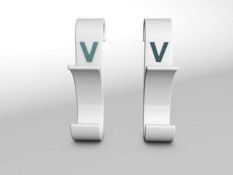 Hanger Bathroom 3D print model letter V 3D print model Model Cetak 3D