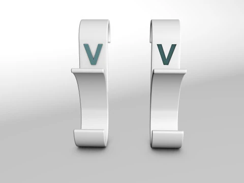 Hanger Bathroom 3D print model letter V 3D print model 3D Print Model