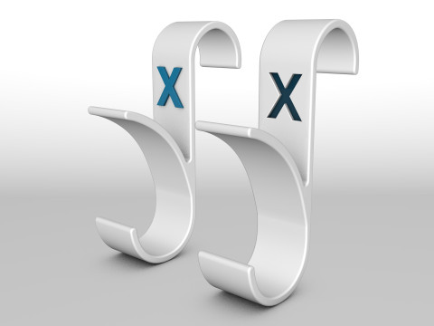 Hanger Bathroom 3D print model letter X 3D print model 3D Принт Модель