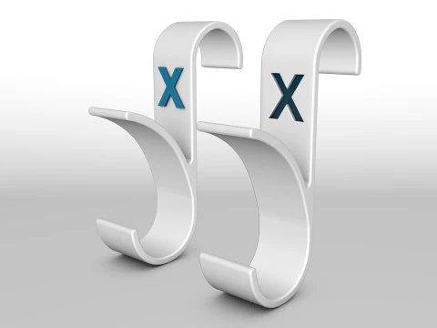 Modello di stampa 3D del bagno appendiabiti lettera X Modello di stampa 3D Modello di stampa 3D