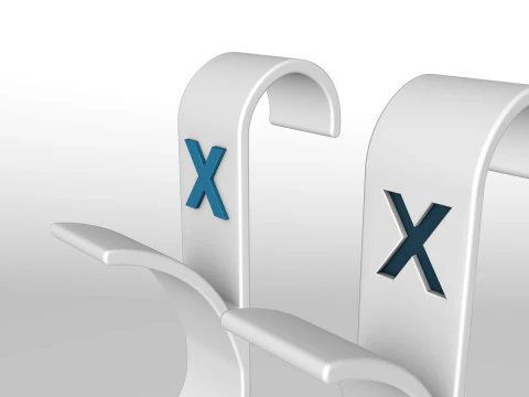 Modello di stampa 3D del bagno appendiabiti lettera X Modello di stampa 3D Modello di stampa 3D