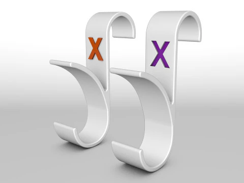 Modello di stampa 3D del bagno appendiabiti lettera X Modello di stampa 3D Modello di stampa 3D