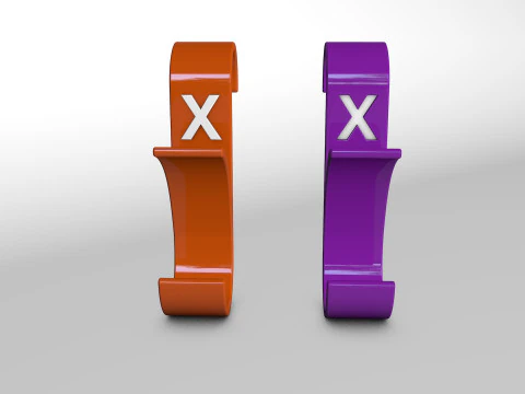 Modello di stampa 3D del bagno appendiabiti lettera X Modello di stampa 3D Modello di stampa 3D