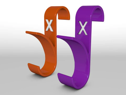 Modello di stampa 3D del bagno appendiabiti lettera X Modello di stampa 3D Modello di stampa 3D