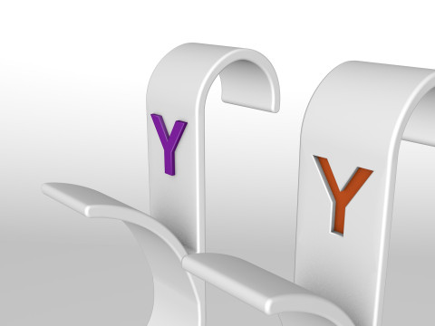 Hanger Bathroom 3D print model letter Y 3D print model 3D 打印模型