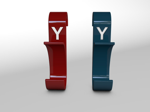 Hanger Bathroom 3D print model letter Y 3D print model 3D 打印模型