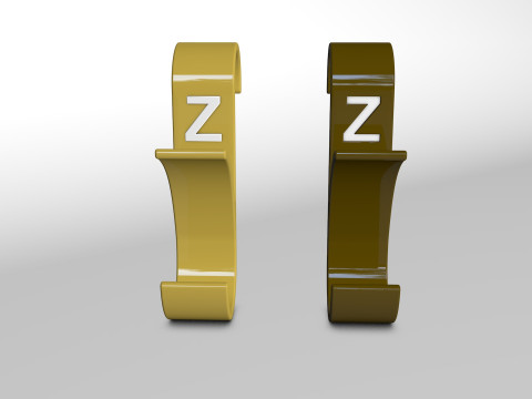 Hanger Bathroom 3D print model letter Z 3D print model 3D-printmodel