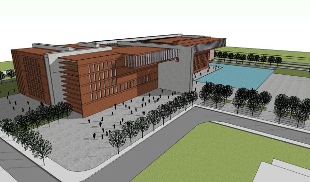Cultural Museum 3D Modell .c4d .max .obj .3ds .fbx .stl .blend
