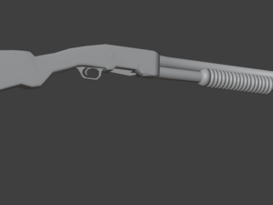 Low poly Remington Model 10 Shotgun Model 3D