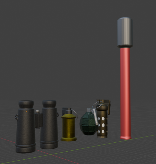 LOW POLY Military Pack Modelo 3D .c4d .max .obj .3ds .fbx .stl .blend