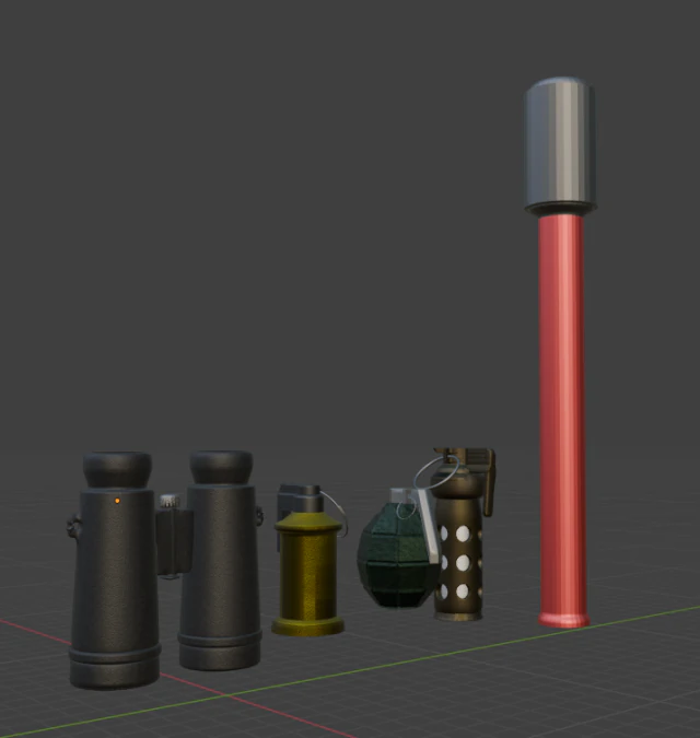 Pack militaire LOW POLY Modèle 3D .c4d .max .obj .3ds .fbx .stl .blend 