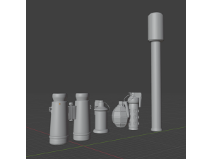 LOW POLY Military Pack Modelo 3D