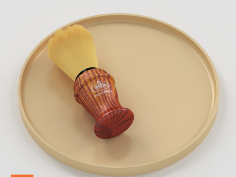 Shaving BrushWest ElmWooden 3D 模型