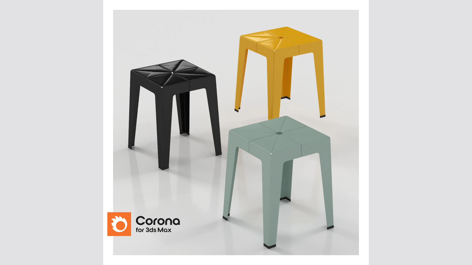 Tuck Stool 3D Model .c4d .max .obj .3ds .fbx .stl .blend 
