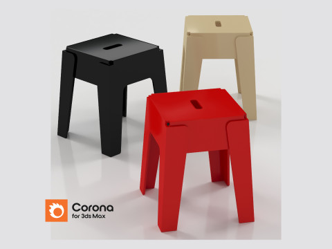 Stool design 3D 모델