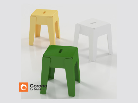 Stool design 3D 모델