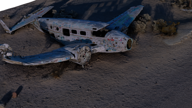 Plane crash 3D 模型 .c4d .max .obj .3ds .fbx .stl .blend