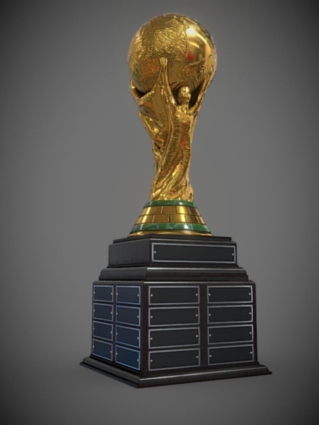 World cup trophy 3D Модель .c4d .max .obj .3ds .fbx .stl .blend 