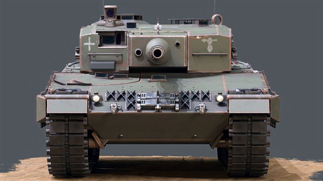 Leopard - 2A4 3D Model .c4d .max .obj .3ds .fbx .stl .blend 