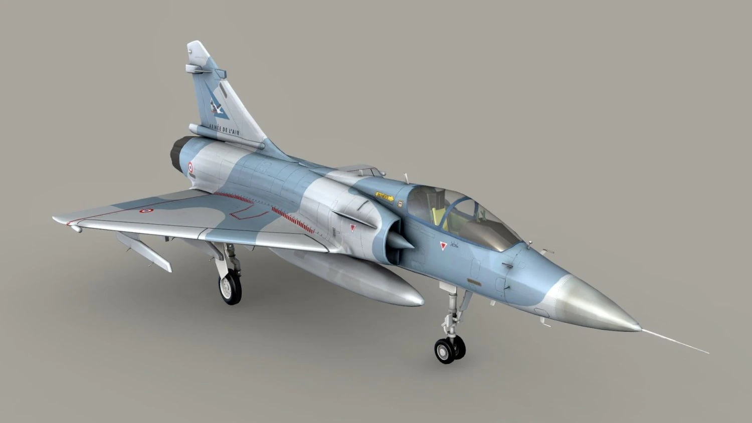 Mirage 2000 3D Model .c4d .max .obj .3ds .fbx .stl .blend