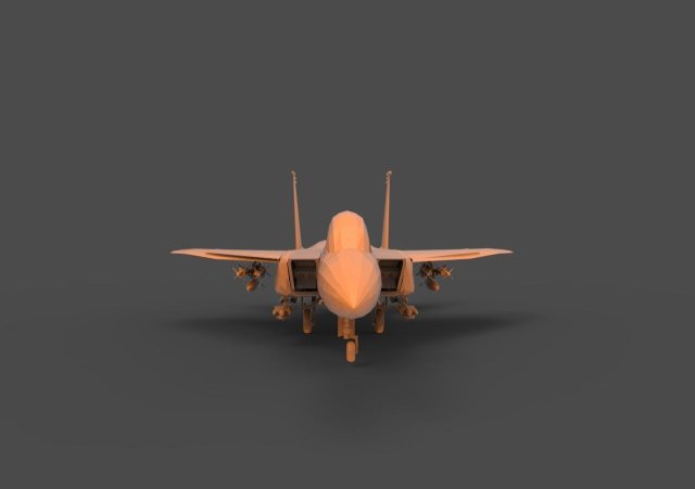 F-15 3D 模型 .c4d .max .obj .3ds .fbx .stl .blend 
