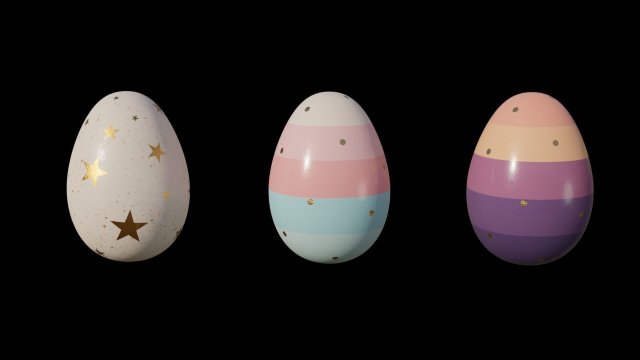 Easter Egg 3D Model .c4d .max .obj .3ds .fbx .stl .blend 